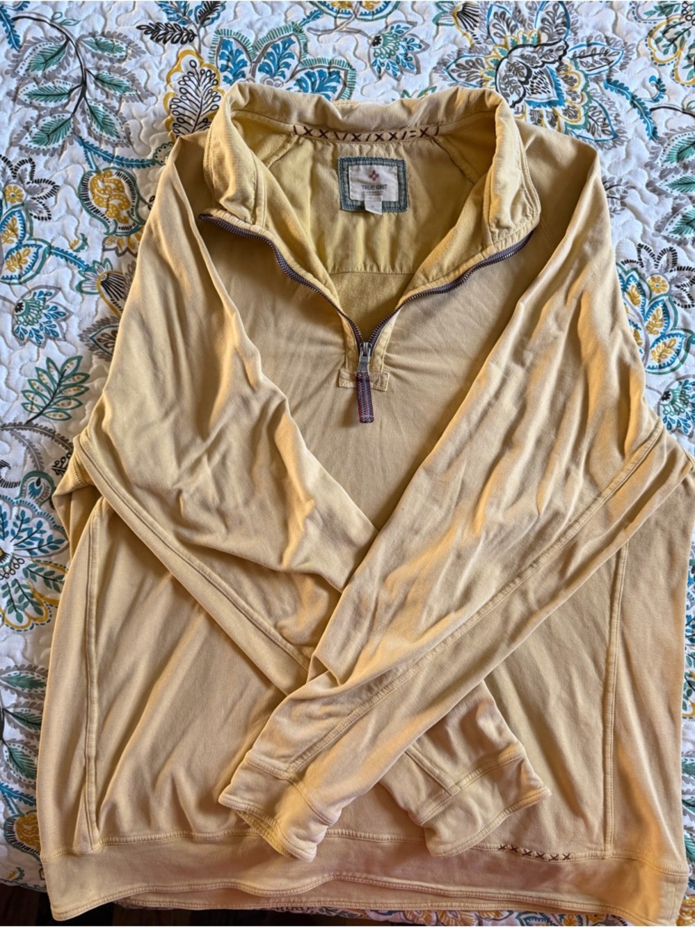 Men's True Grit Lightweight Quarter Zip -  Yellow